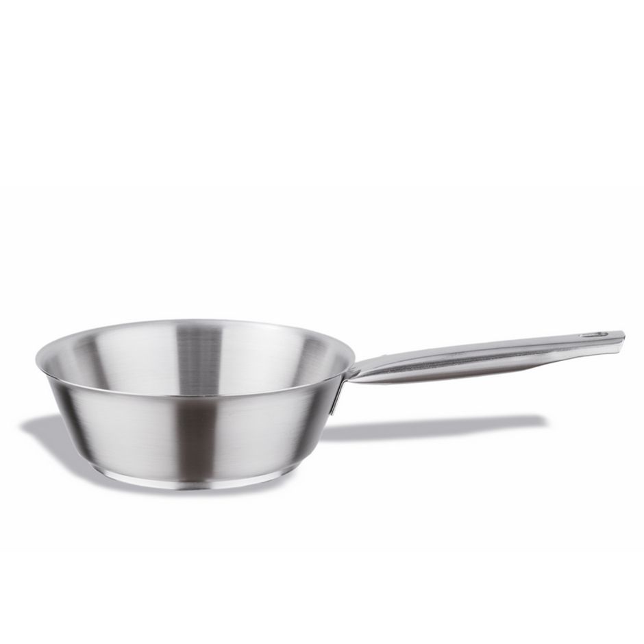 Sartén cónica de acero inoxidable 1 asa diámetro 160 mm x A 60 mm 1 LT