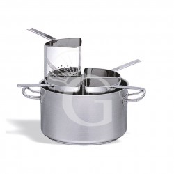 Olla con 4 coladores de pasta de acero inoxidable diámetro 350 mm x A 210 mm 20,2 LT