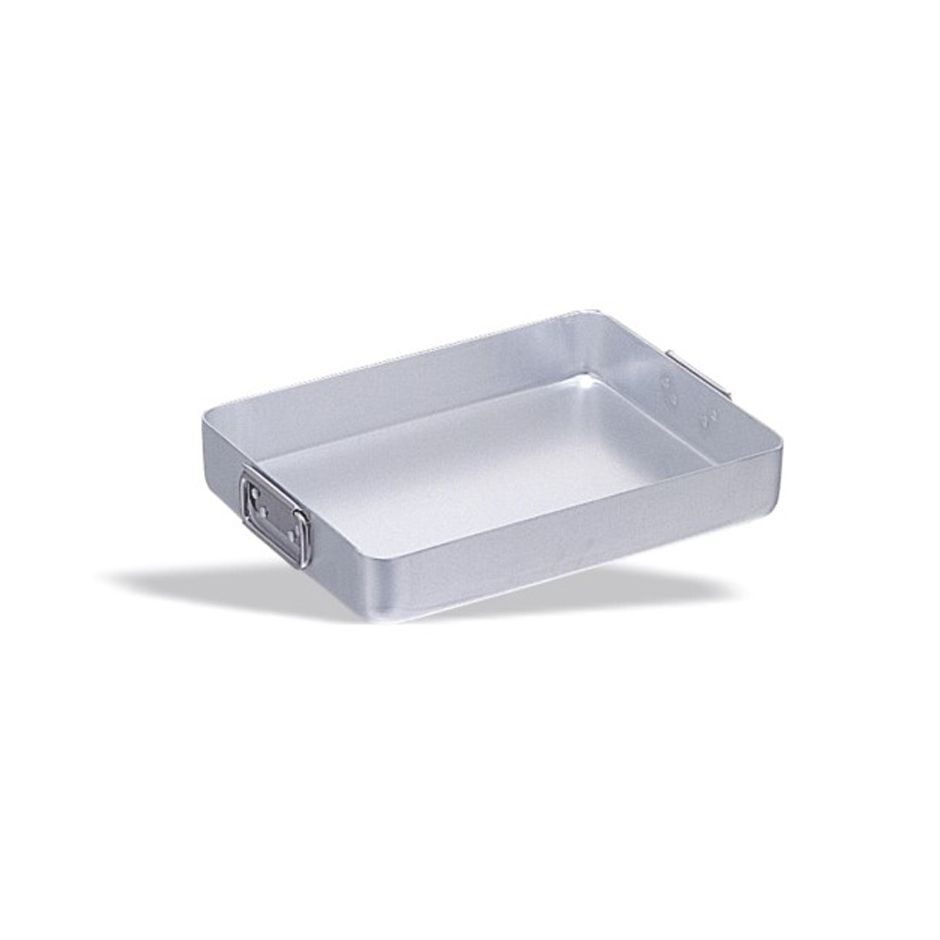 Bandeja para horno de aluminio, 2 asas, L 600 mm x P 400 mm x A 90 mm