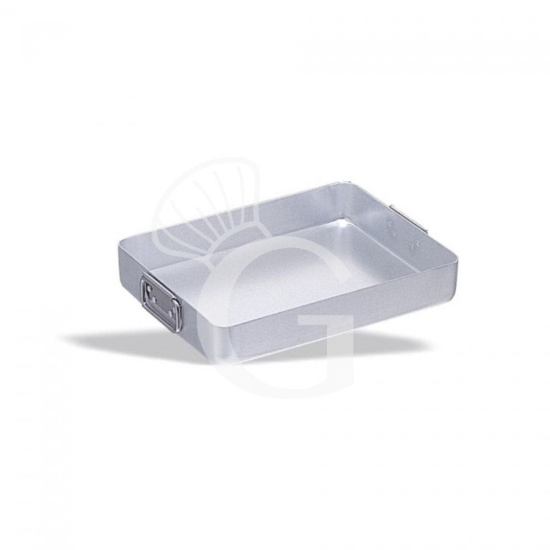Bandeja de aluminio para horno con 2 asas L 400 mm x P 300 mm x A 65 mm