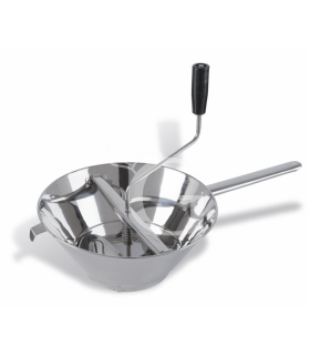 Molino de verduras de acero inoxidable con 1 mango de 250 mm de diámetro