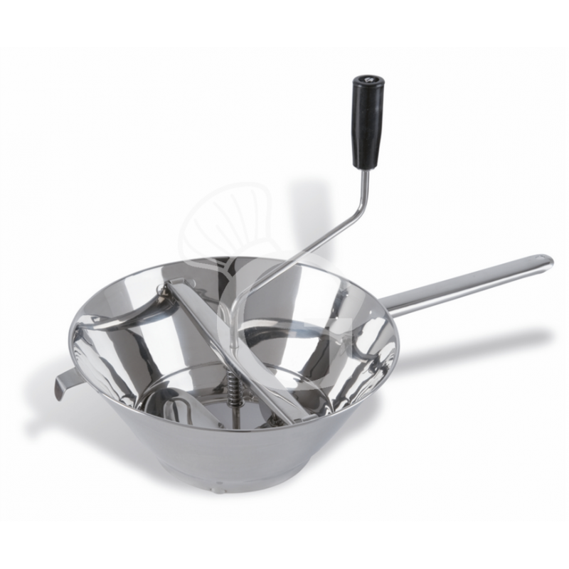 Molino de verduras de acero inoxidable con 1 mango de 250 mm de diámetro