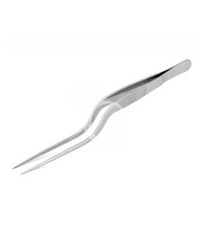 Pinza larga Chef curvada de acero inoxidable L 160 mm