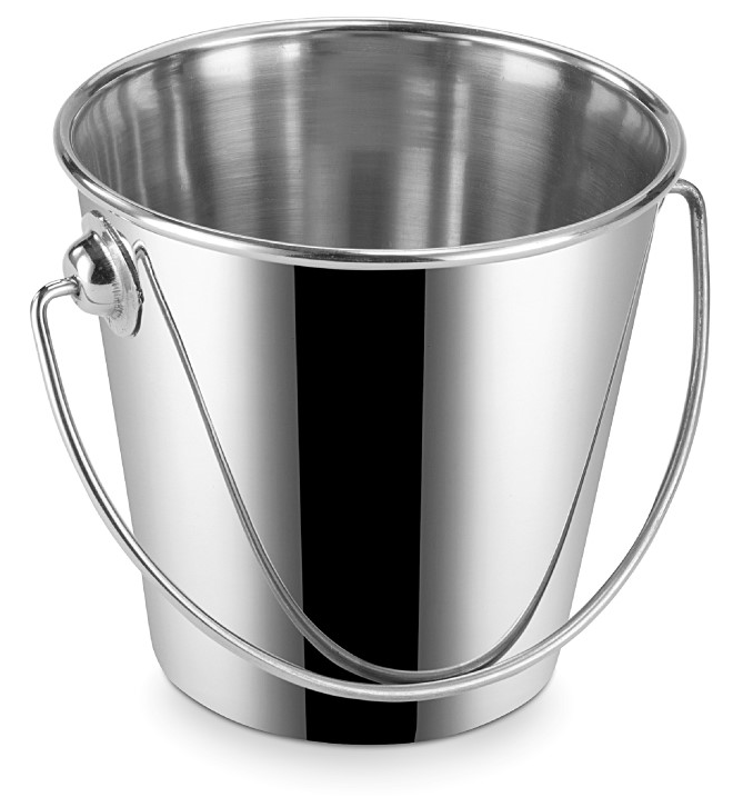 Mini cubo de acero inoxidable diámetro 90 mm x A 85 mm