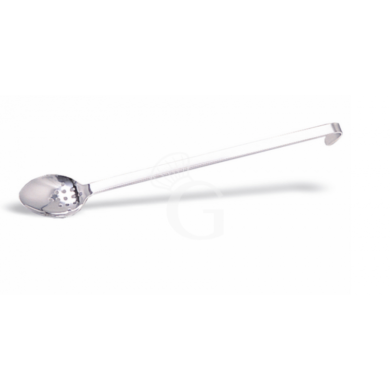 Cuchara perforada de una sola pieza mango L 370 mm y L total 440 mm