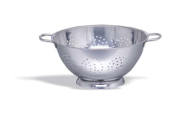 Colador cónico con base de acero inoxidable diámetro 300 mm x A 135 mm