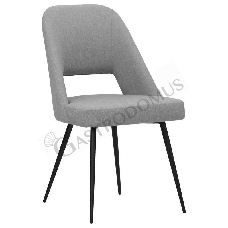 Silla Tampa con estructura de metal pintado y revestimiento de cuero sintético o tela