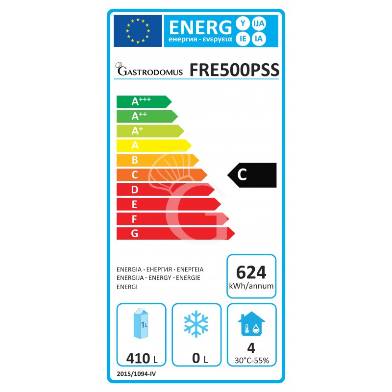 Armario frigorífico estático para pastelería +2 °C/+8 °C 520 L Clase energética C
