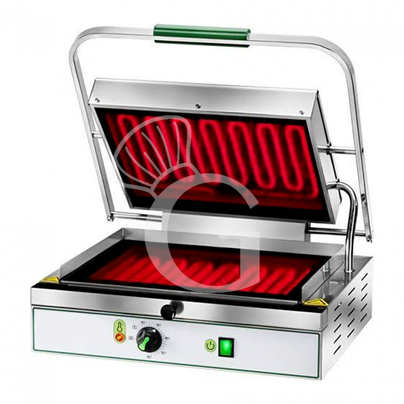 Sandwichera profesional simple placa de vitrocerámica lisa L 490 mm x P 450 mm x A 190/160 mm