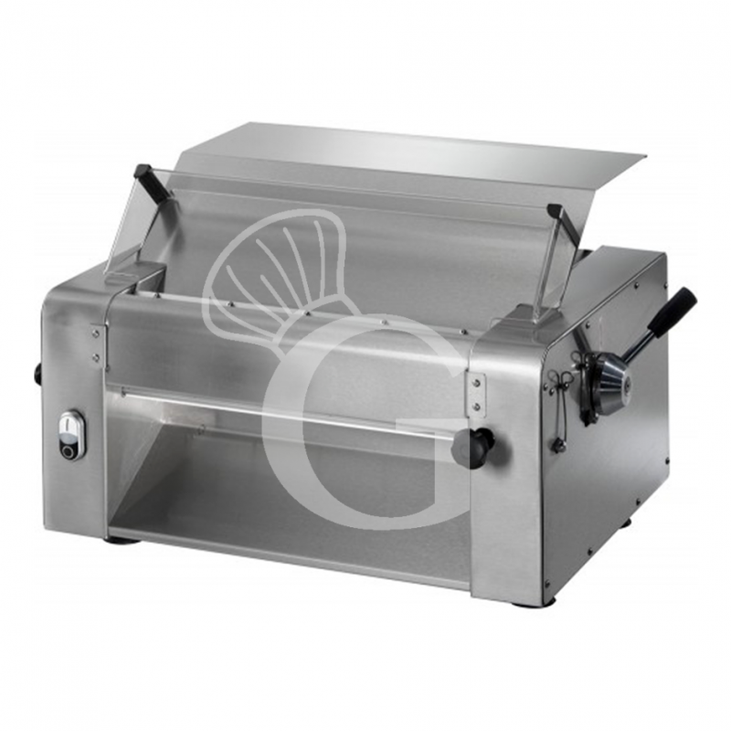Laminadora eléctrica profesional trifásica L 680 mm x P 480 mm x A 400 mm con rodillos de acero inoxidable 420 mm Laminadora eléctrica profesional trifásica L 680 mm x P 480 mm x A 400 mm con rodillos de acero inoxidable 420 mm