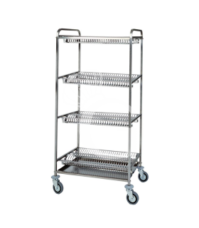 Carro escurreplatos con 4 niveles - L 1100 mm x P 620 mm x A 1600 mm