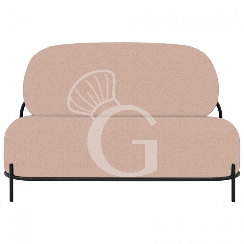 Silloncito Ponny con estructura de metal barnizado y revestimiento de tela