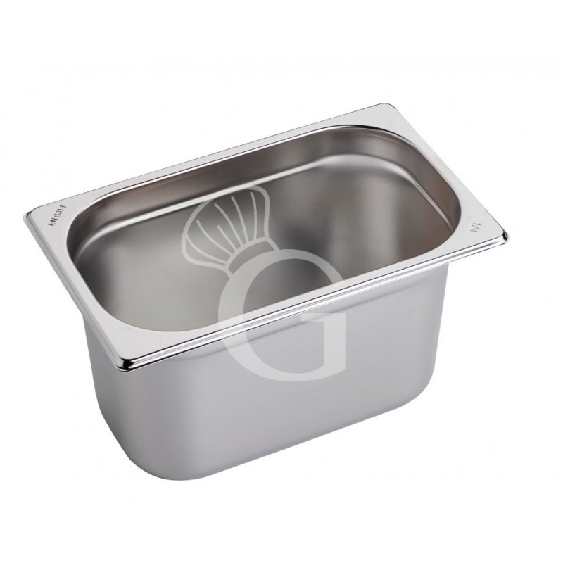 Bacinella in acciaio inox GN 1/4 H 150 mm - capacità 4,1 litri