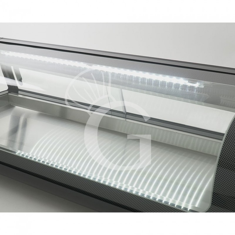 Vitrina Refrigerada para sushi 5 Cubetas GN1/3 190 W, abierta