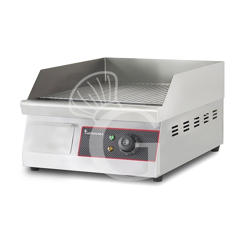 Fry Top eléctrico de sobremesa placa acanalada 3000 W Monofásico