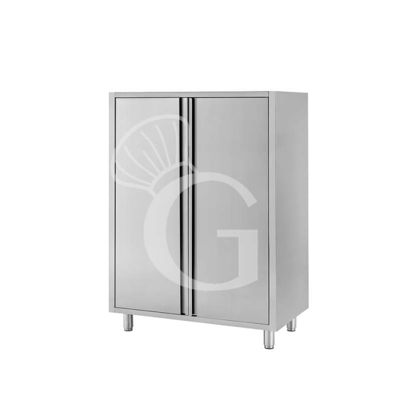 Armario de acero inoxidable con 2 puertas batientes, 2 estantes, L 800 mm x P 500 mm x A 1500 mm Armario de acero inoxidable con 2 puertas batientes, 2 estantes, L 800 mm x P 500 mm x A 1500 mm