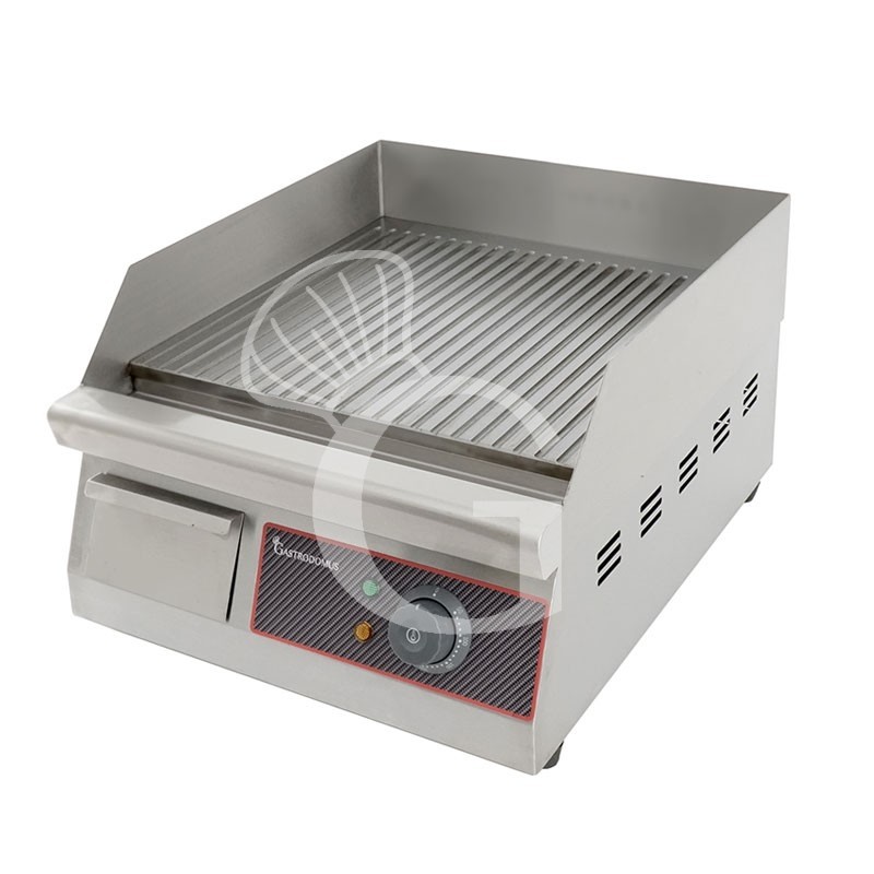 Fry Top eléctrico de sobremesa placa acanalada 3000 W Monofásico