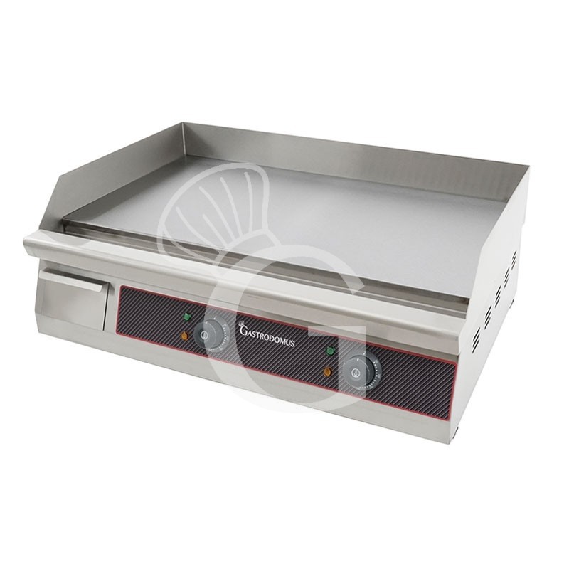 Fry top eléctrico de sobremesa, doble placa lisa 4400 W Monofásico