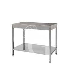 Mesa de acero inoxidable con estante inferior L 800 mm x P 700 mm x A 850 mm