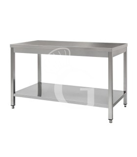 Mesa de acero inoxidable con estante inferior L 1500 mm x P 700 mm x A 850 mm