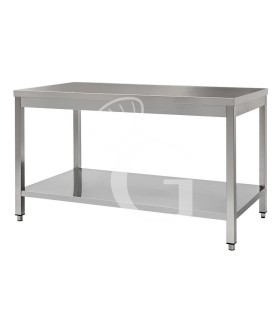 Mesa de acero inoxidable con estante inferior L 1900 mm x P 700 mm x A 850 mm