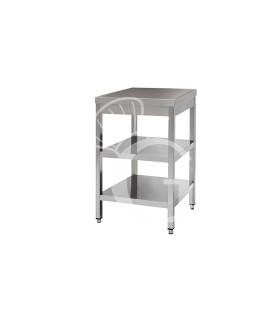 Mesa de acero inoxidable con 2 estantes L 400 mm x P 800 mm x A 850 mm