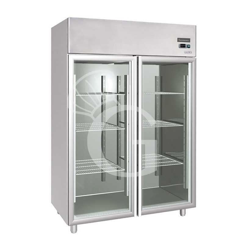 Armario Refrigerado Ventilado 2 puertas de vidrio 0°C/+10°C 1200 LT