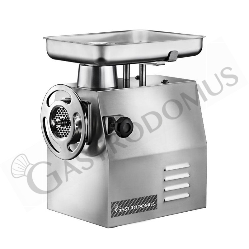 Picadora de carne monofásica con unidad de molienda de acero inoxidable 300/500 kg/h L 490 mm x P 340 mm x A 530 mm