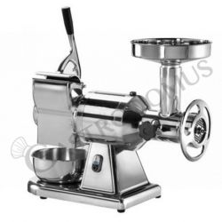 Tritacarne Grattugia Monofase gruppo macinazione inox produzione 150/250 Kg/h L 630 mm x P 305 mm x H 510/660 mm