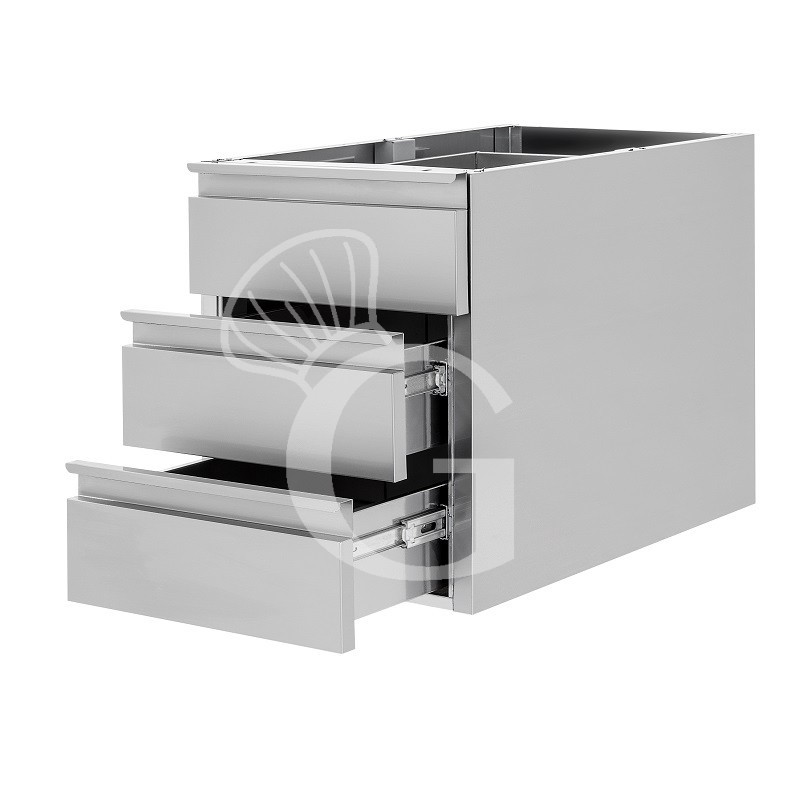 Cajonera para acoplar a la mesa, dotada con 3 cajones, profundidad 585 mm, longitud 500 mm, altura 580 mm