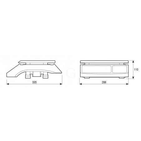 Báscula con capacidad para 30 kg y precisión de 5 g L 400 mm x P 500 mm x A 120 mm Báscula con capacidad para 30 kg y precisión de 5 g L 400 mm x P 500 mm x A 120 mm