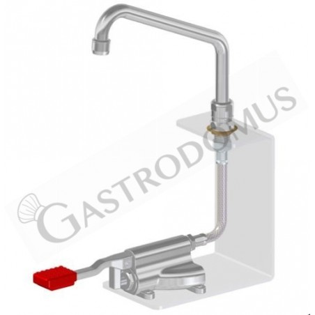 Grifo de pedal con base hexagonal– 300 x 190 mm – agua caliente Grifo de pedal con base hexagonal– 300 x 190 mm – agua caliente