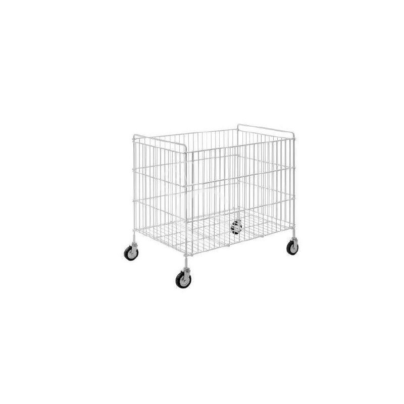 Carro de lavandería plegable revestido de plástico - L 800 mm x P 520 mm x A 720 mm