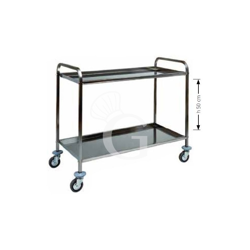Carro de servicio con estructura de acero inox medidas L 910 mm x P 570 mm x H 960 mm
