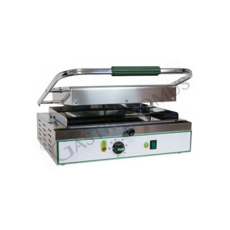 Sandwichera profesional simple placa de vitrocerámica ranurada L 490 mm x P 450 mm x A 190/160 mm