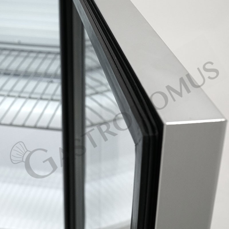 Armario Refrigerado estático de acero inoxidable con puerta de vidrio +2°C/+8°C 103 LT