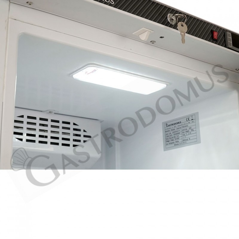 Detalle luz interna y cerradura con llave