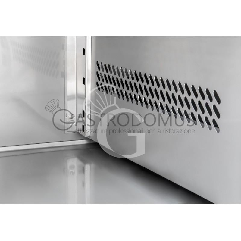 Mesa refrigerada con 1 puerta, 3 cajones de 1/3 a la izquierda, profundidad 700 mm, temperatura -2°C/+8°C