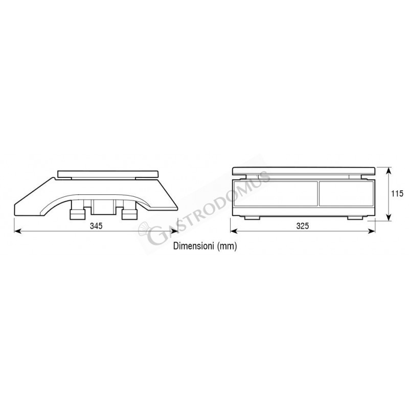 Báscula para control de peso Pantalla LCD capacidad 30 kg precisión 1 g L 325 mm x P 345 mm x A 115 mm