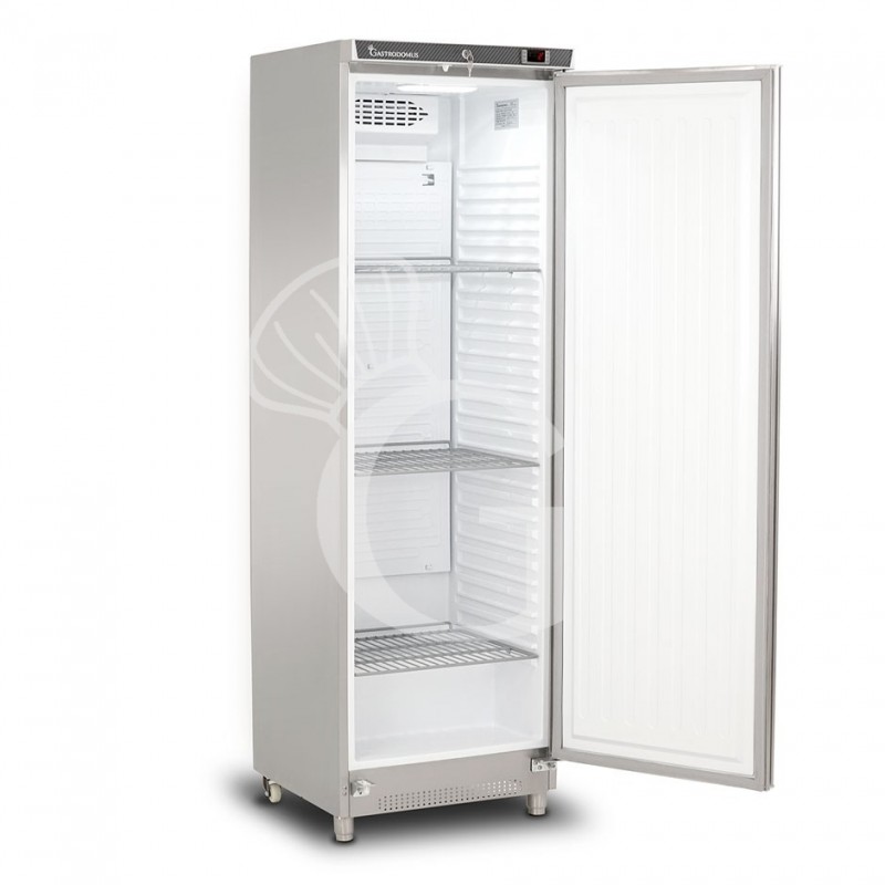 Armario Refrigerado estático de acero inoxidable +2°C/+8°C 260 LT Clase de eficiencia energética D, Puerta abierta
