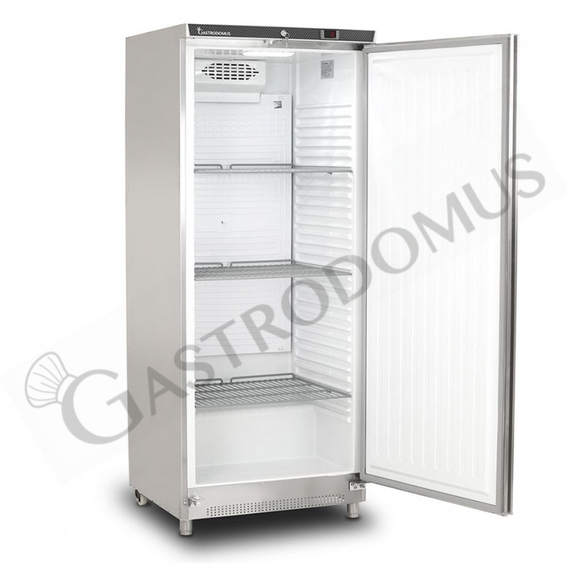 Armario refrigerado estático de acero inoxidable +2°C/+8°C 445 LT, puerta abierta