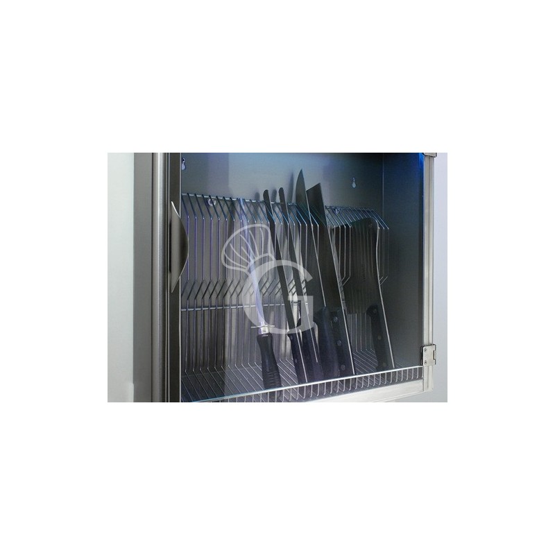 Esterilizador para 20 cuchillos con dimensiones L 575 mm x P 170 mm x H 600 mm