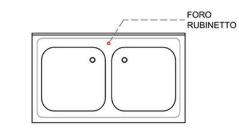 Agujero para grifo central