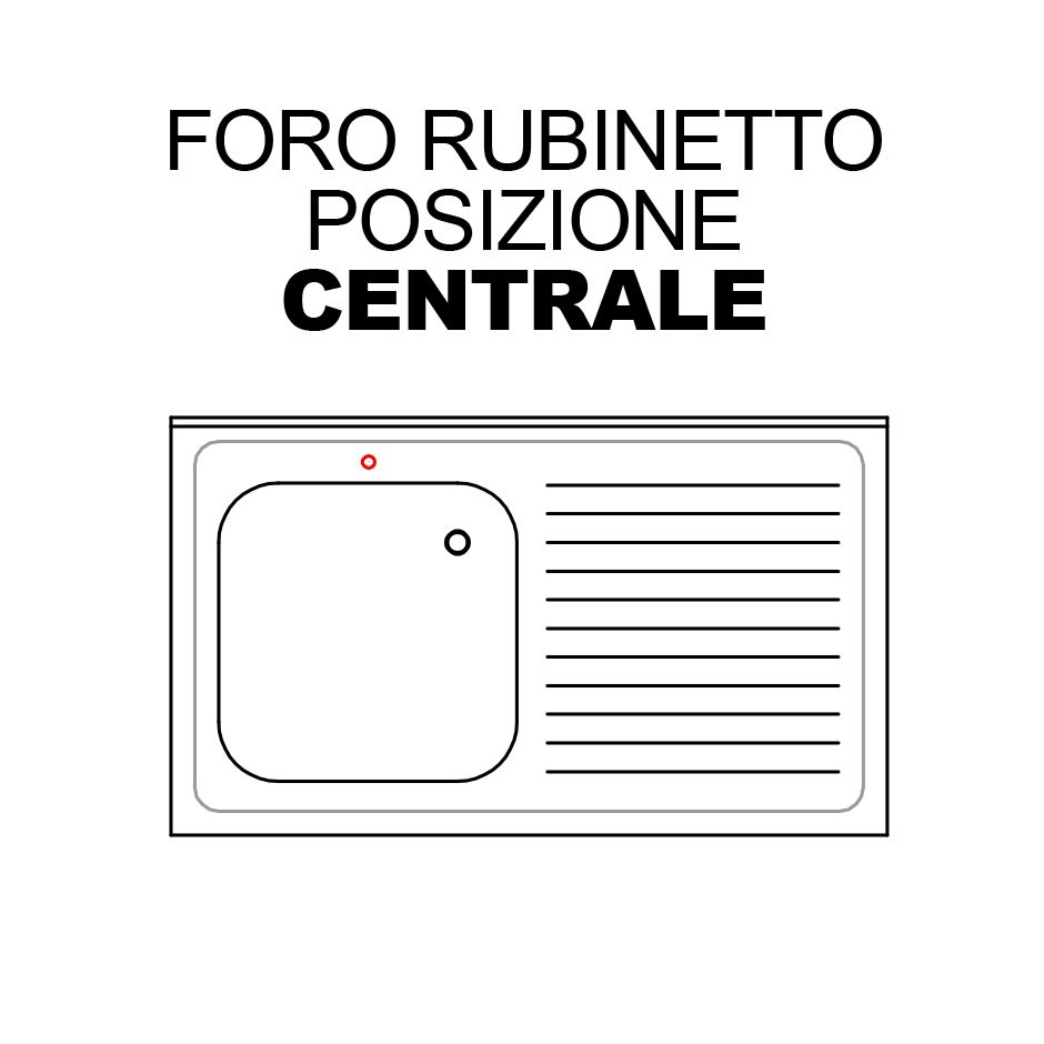 Agujero para grifo central