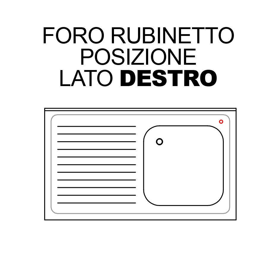 Agujero para grifo a la derecha