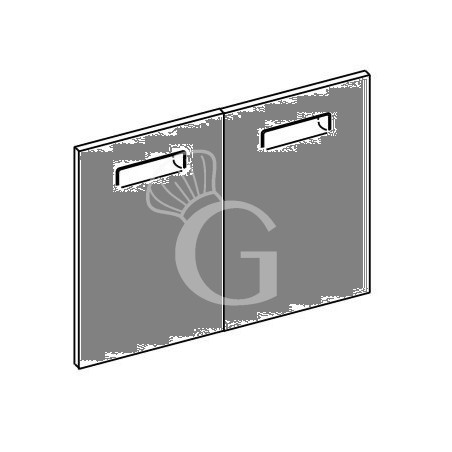 Puerta batiente doble  L 705 H 705 mm Puerta batiente doble  L 705 H 705 mm