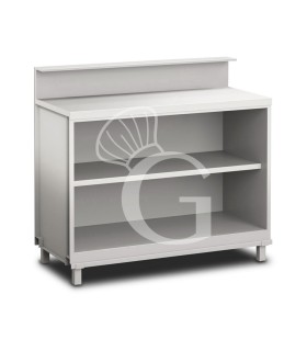 Mueble neutro bar abierto con soporte mostrador L 1250 mm x P 560 mm x H 1145mm