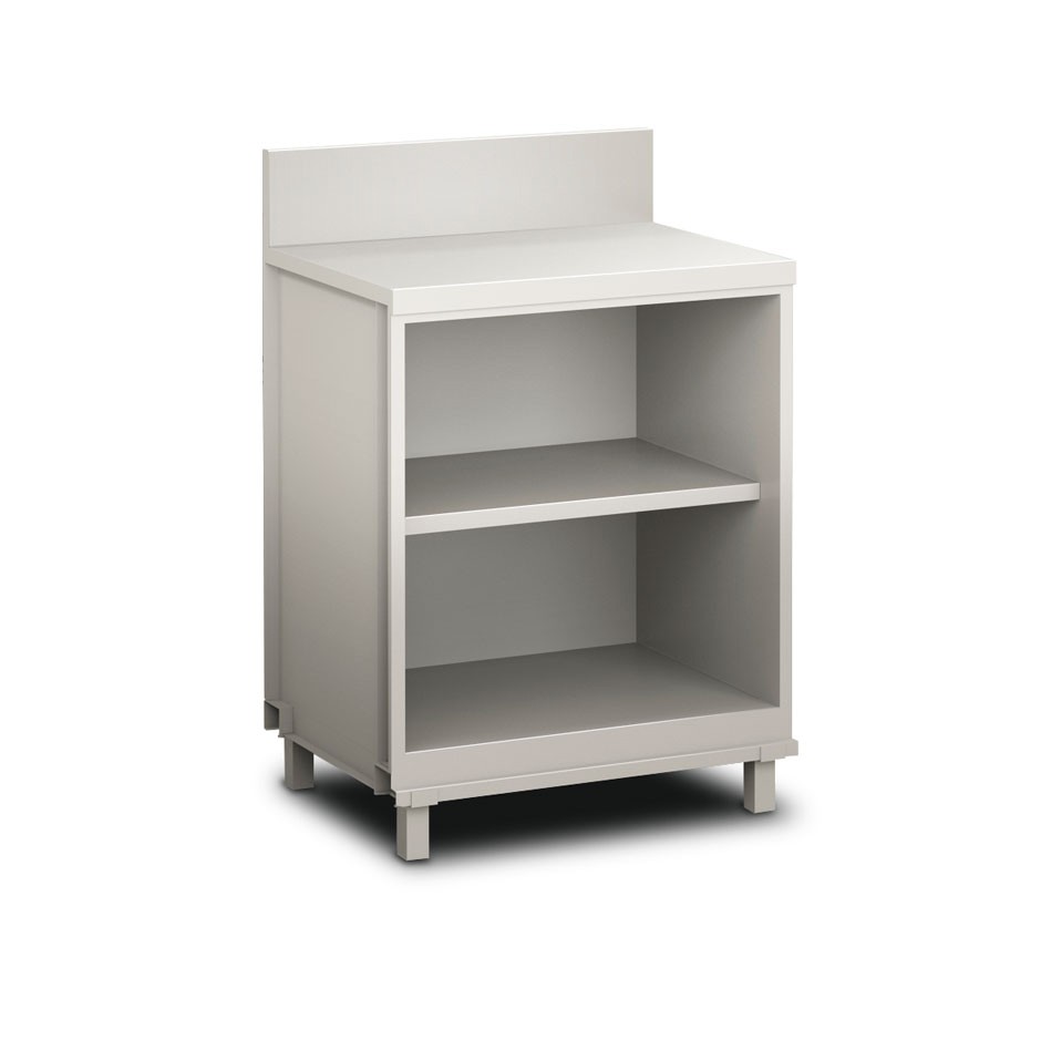 Frente mostrador neutro para bar abierto con peto L 750 mm x P 560 mm x H 1154mm