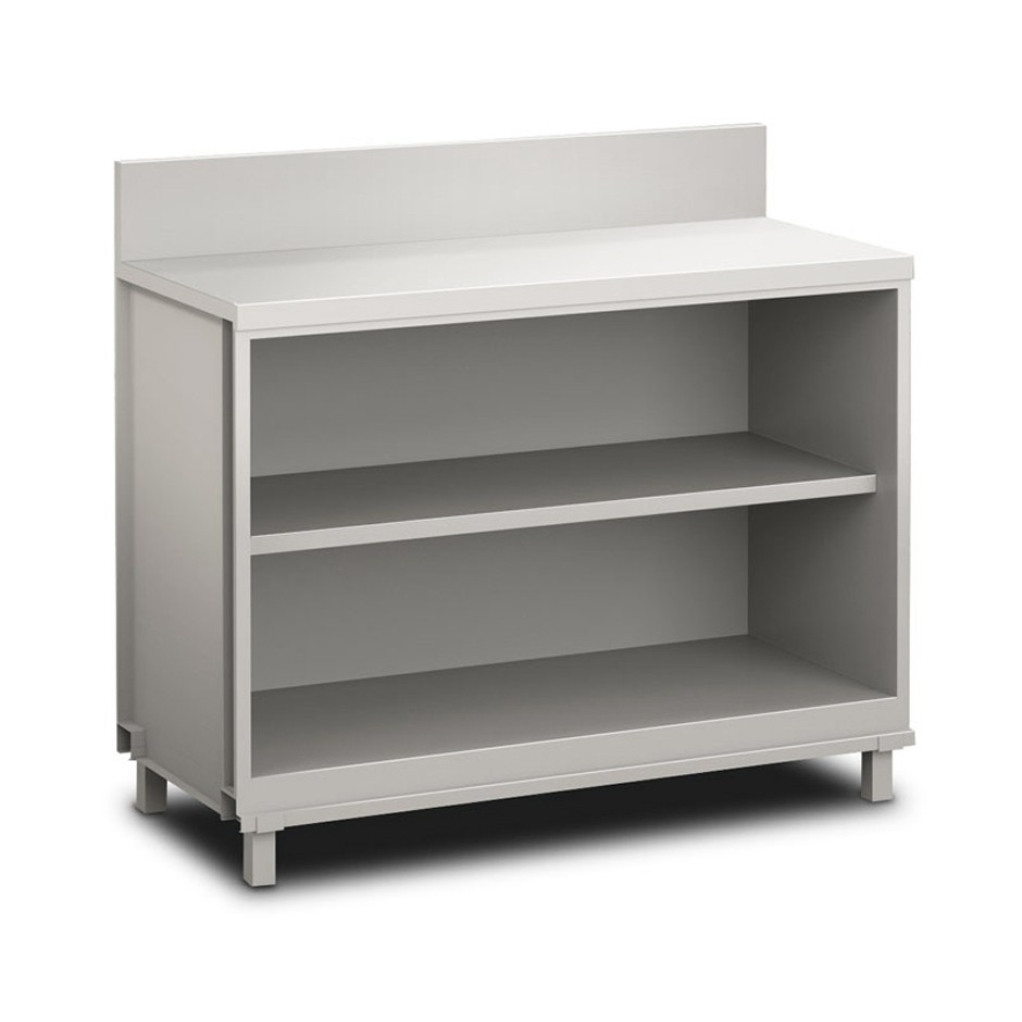 Frente mostrador neutro para bar abierto con peto L 1250 mm x P 560 mm x H 1154mm