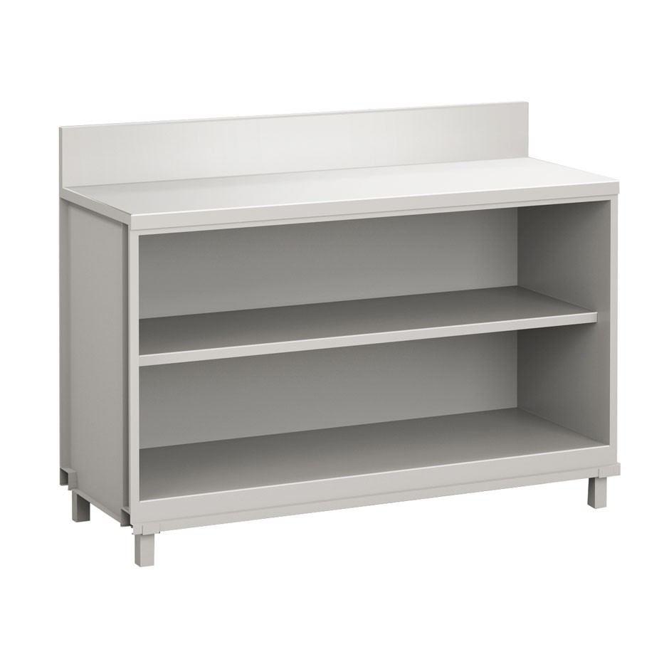 Frente mostrador neutro para bar abierto con peto L 1500 mm x P 680 mm x H 1154mm